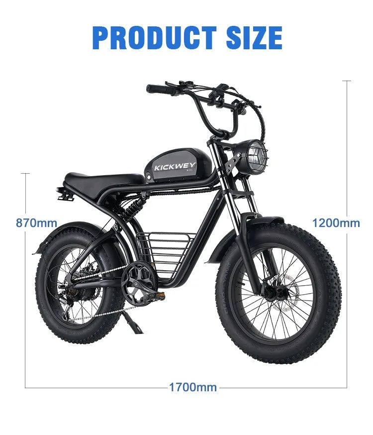 4.0Fat Electric Bike for Adults, 1500W 40MPH,48V 20/23AH,Max 75Miles